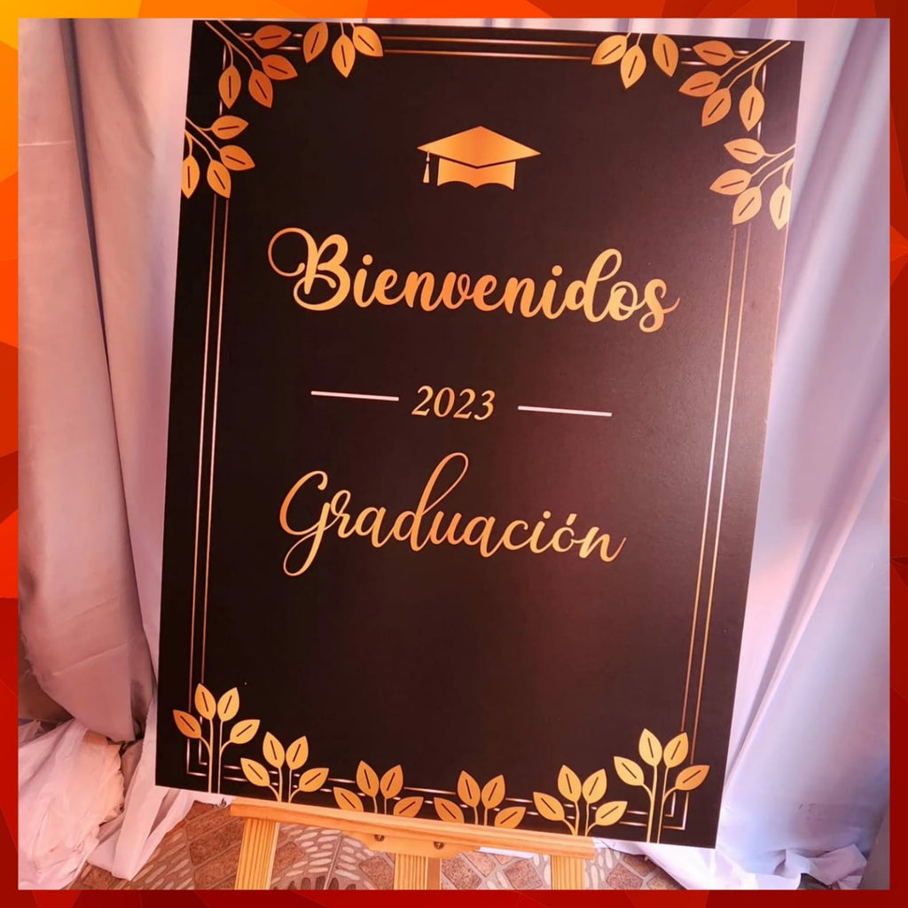 Letrero Bienvenida de Graduación