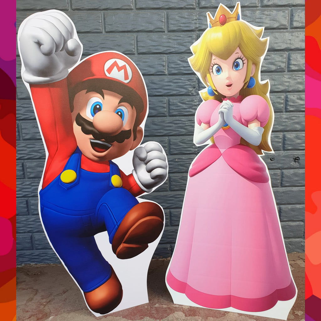 Figura Foam Mario y Princesa Peach